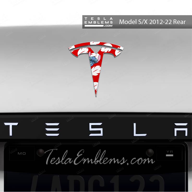 Lilo & Stitch Tesla Emblem Decals (Front + Back) | Model S