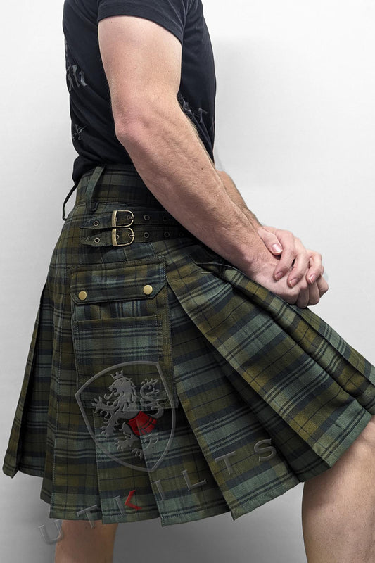 Utility Kilt – GlenLoch, Black Watch Weathered