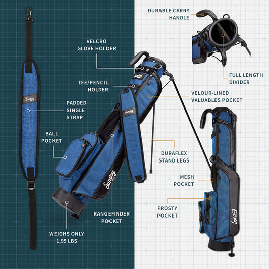 The Loma | Cobalt Blue Par 3 Bag