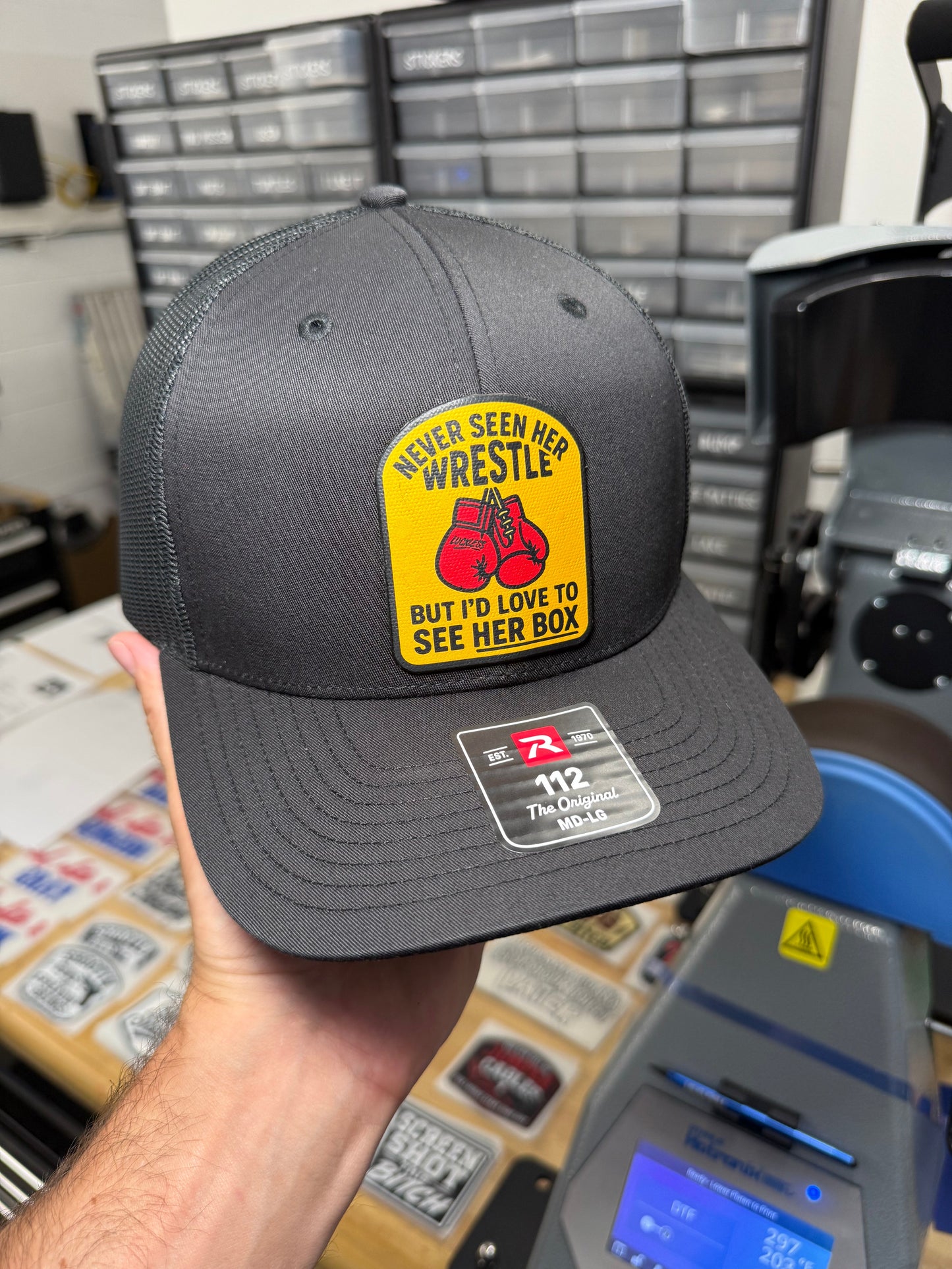 Love To See Her Box | Canvas Patch Trucker