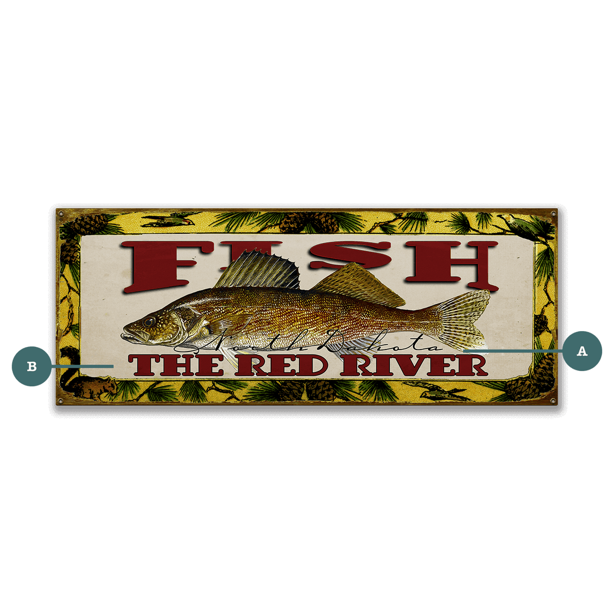 Catch of the Day Freshwater Fishing Sign Wall Decor