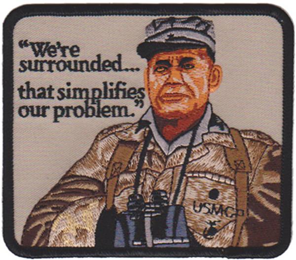 "We're Surrounded...That Simplifies Our Problem" - USMC Sew-On Patch