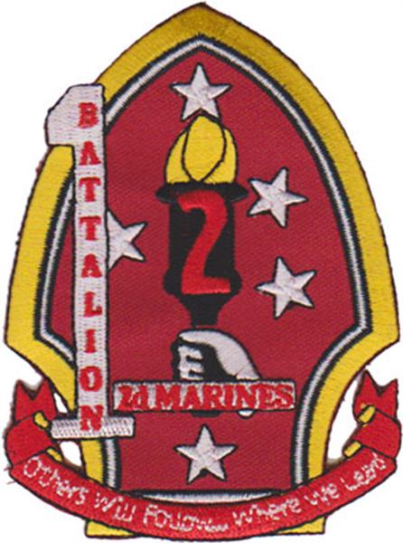 1st Battalion 2nd Marines - "Others Will Follow...Where We Lead" - USMC Sew-On Patch
