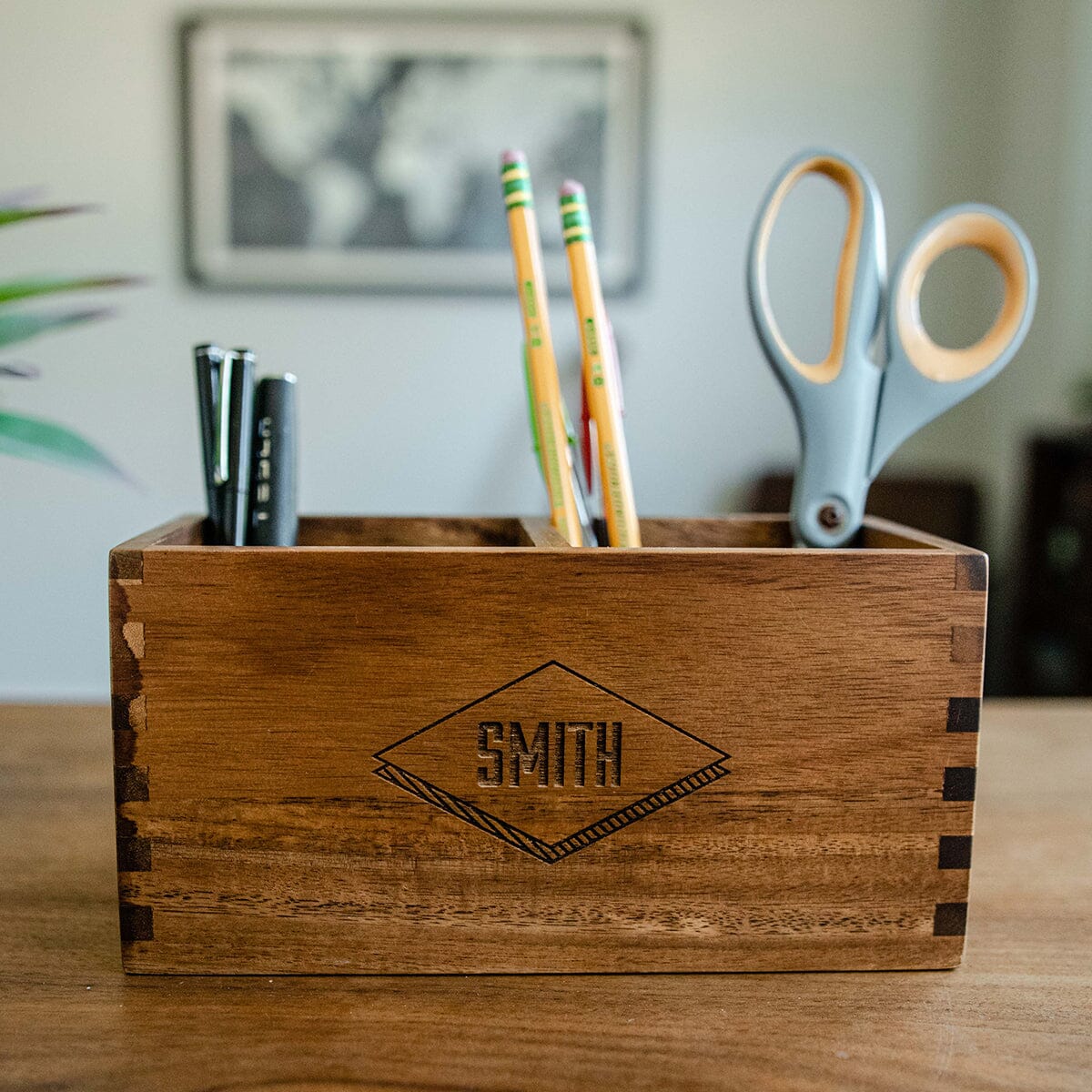 Acacia Desk Organizer: Diamond