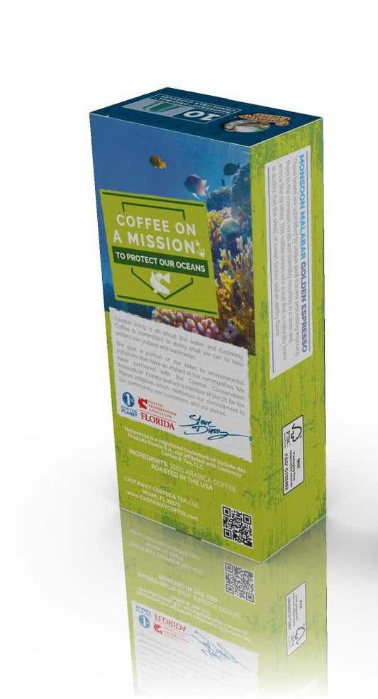 Castaway Coffee Golden Malabar Nespresso Capsule 10 Count