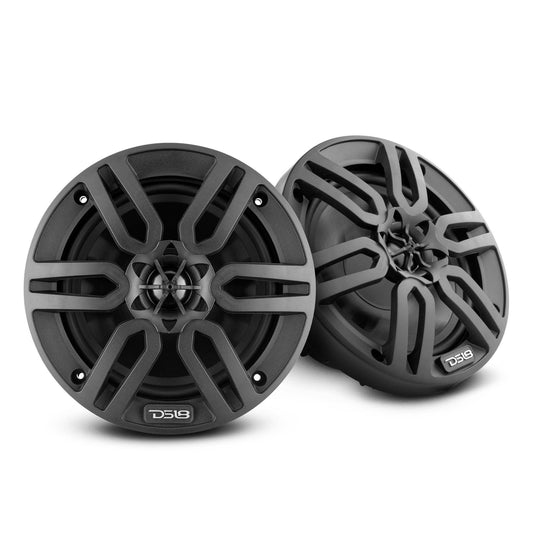 DS18 Golf Cart Package - 2 x 4” Marine Speakers + 1x 2 CH Amplifier + 1 x AMPKIT8 + 1 x ENSBTRC-SQ, BLACK or WHITE.