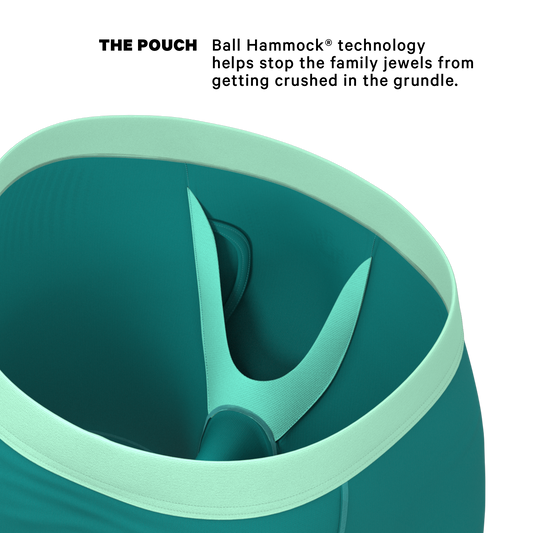 The Maldives | Teal Long Leg Ball Hammock® Pouch Underwear With Fly