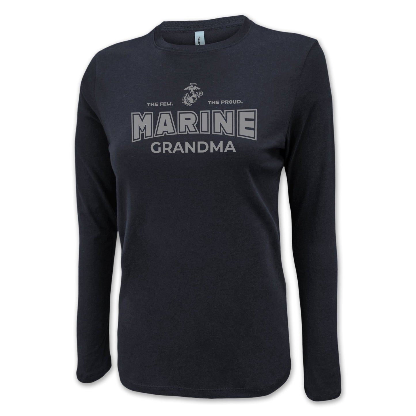 Marines Grandma Women's Long Sleeve T-Shirt (Black)