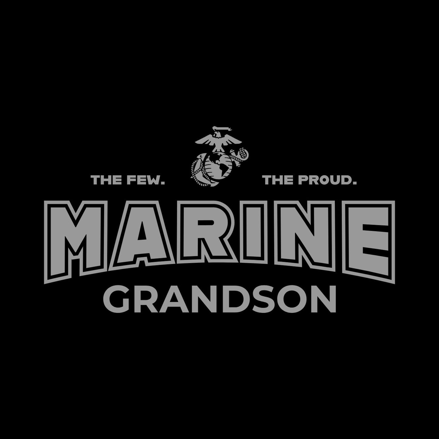 Marines Grandson Youth T-Shirt (Black)