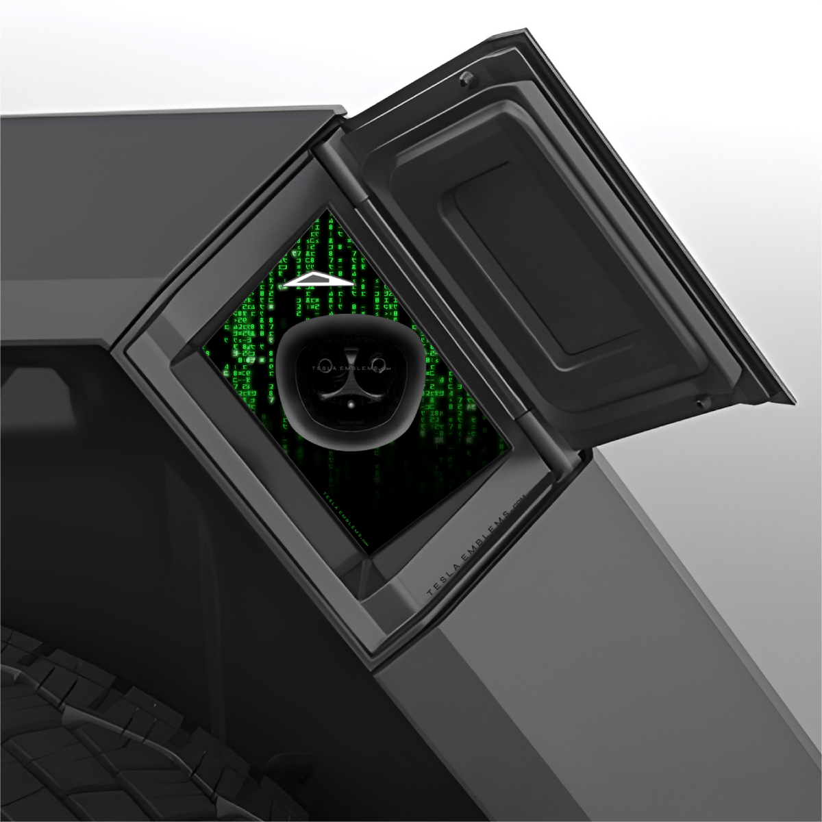 Digital Rain Matrix Code Tesla Charge Port Wrap | Cybertruck