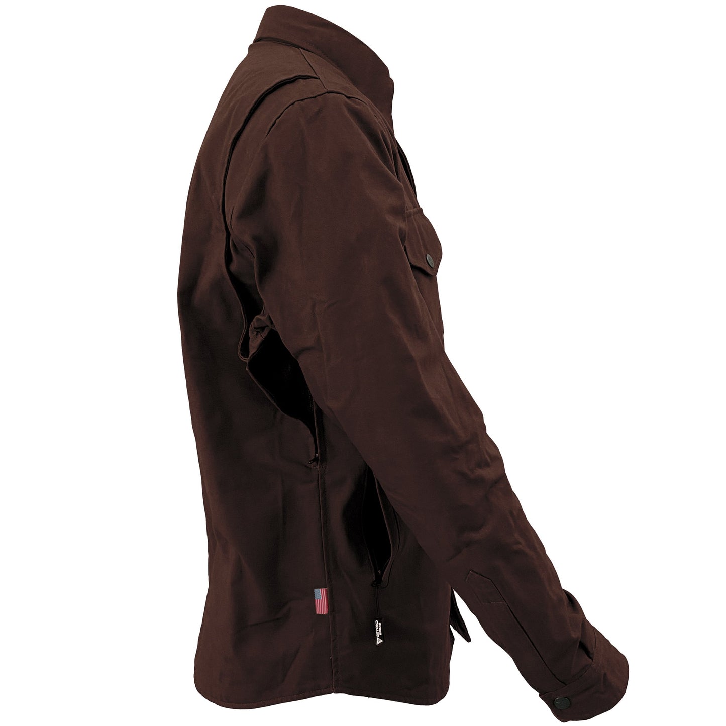 Protective Canvas Jacket for Men - Dark Brown with Pads