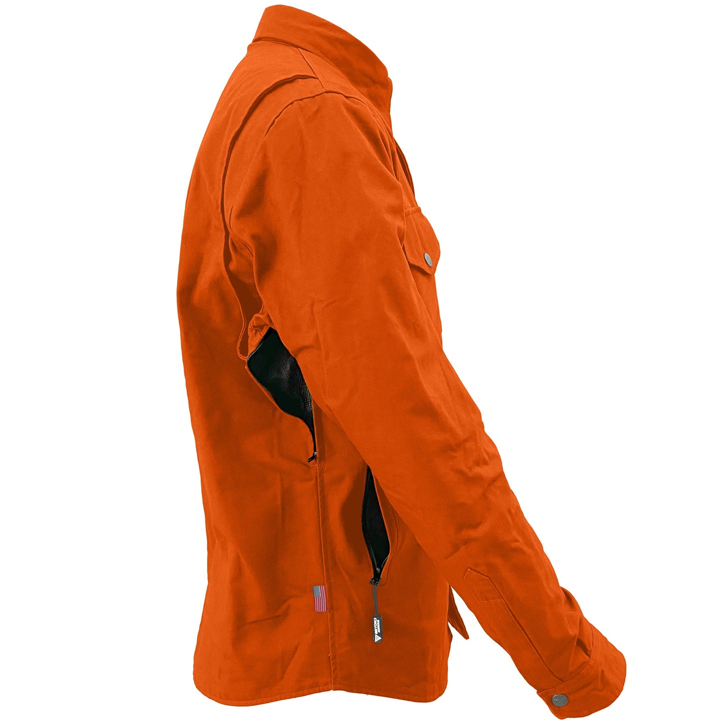 Protective Canvas Jacket for Men - Orange with Pads