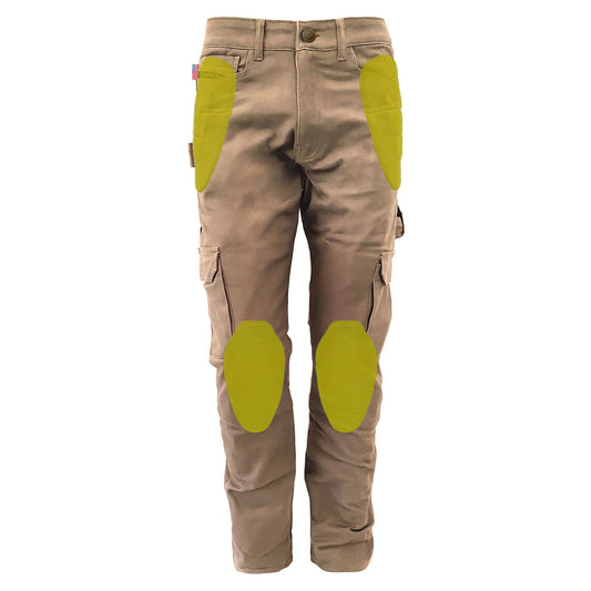 Relaxed Fit Cargo Pants - Khaki Solid