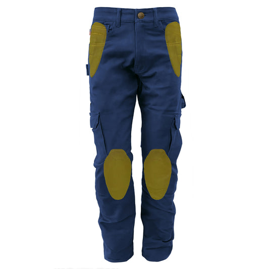 Loose Fit Cargo Pants (Extra Wide) - Navy Blue with Pads