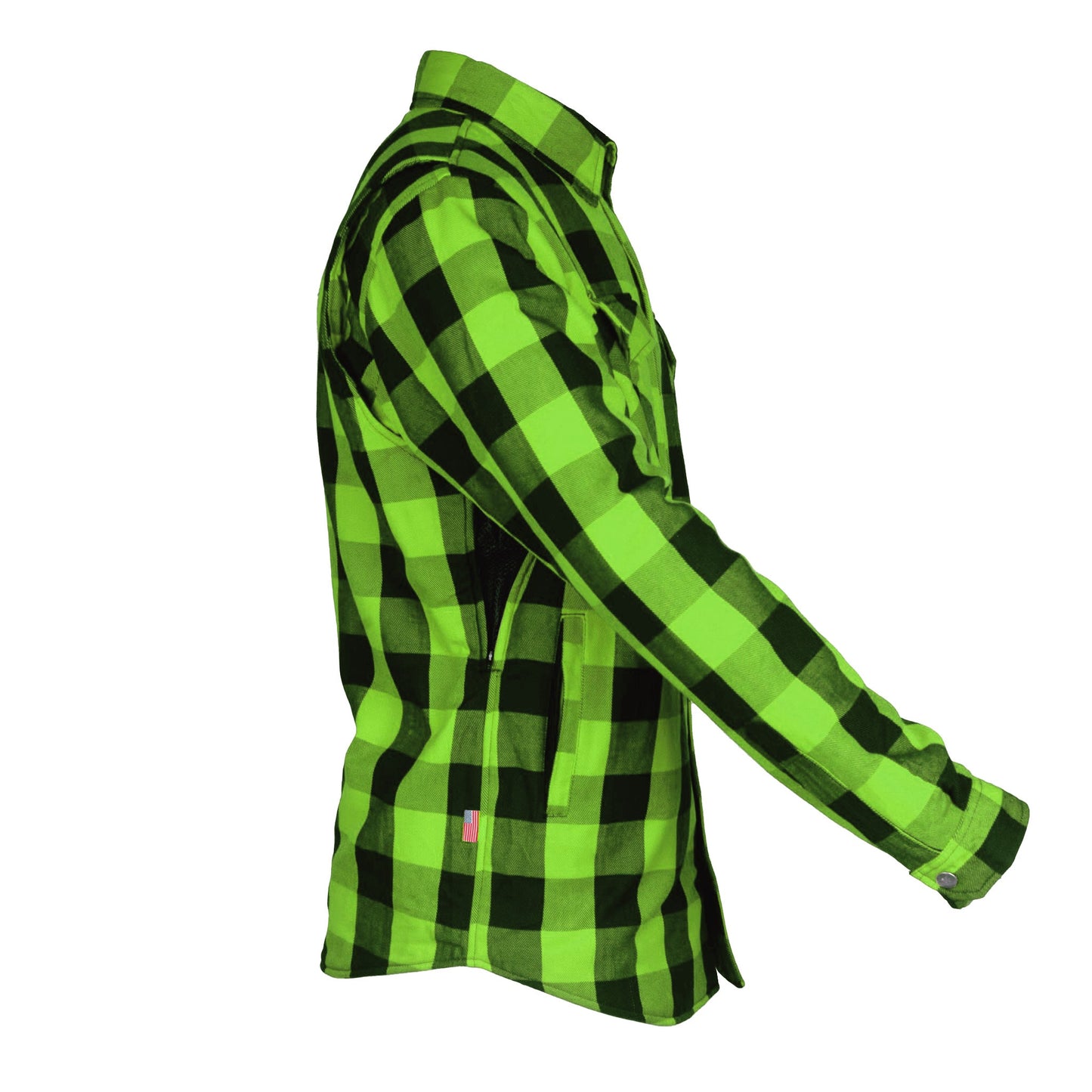 Protective Flannel Shirt - Green Checkered