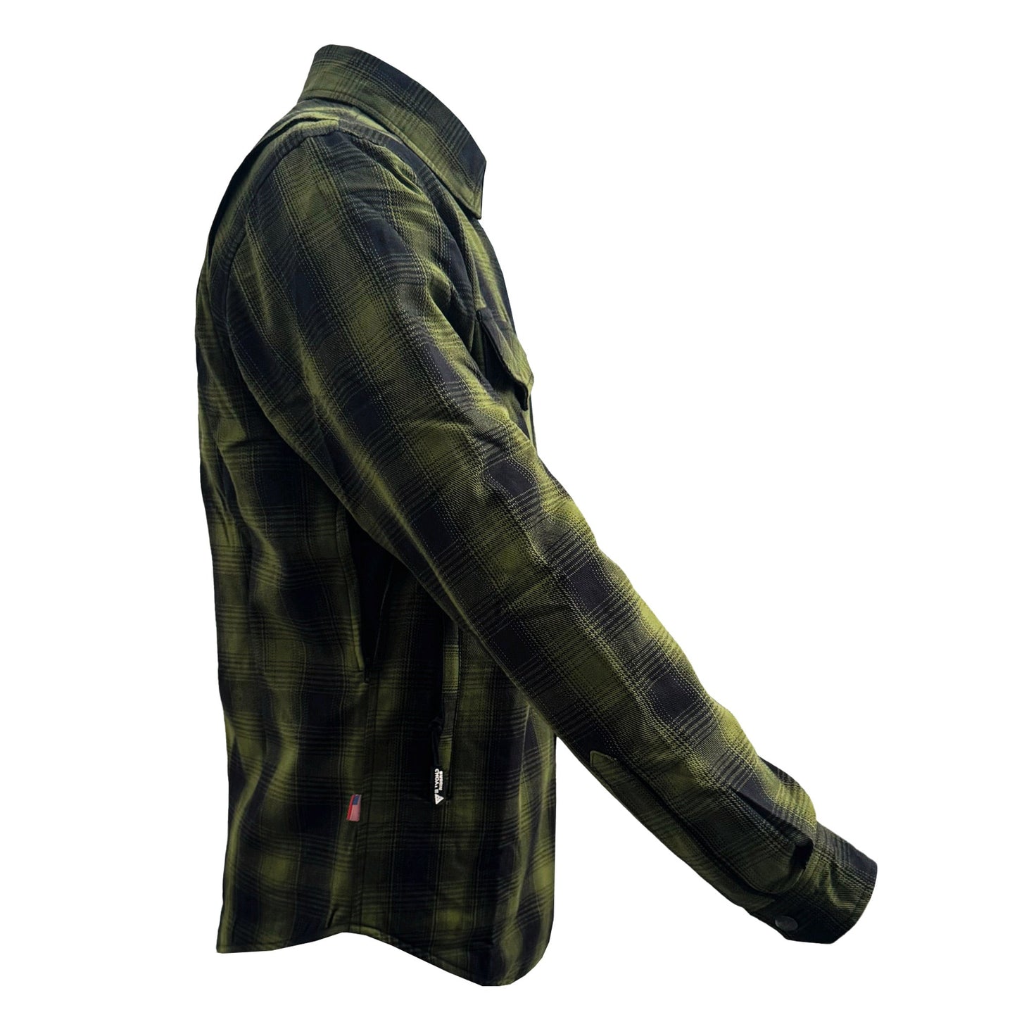 Protective Flannel Shirt For Men - Green and Black Plaid
