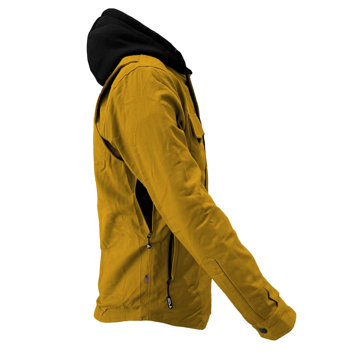 Protective Flannel Hoodie For Men - Yellow Solid