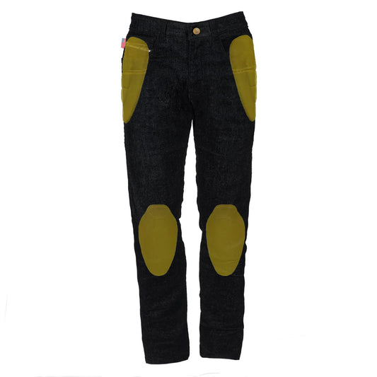 Relaxed Fit Protective Denim Pants (Jeans) - Black