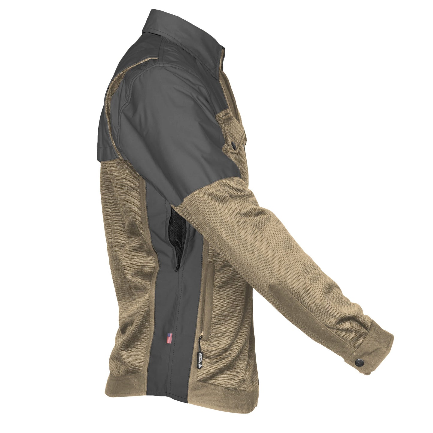 Summer Mesh Reflective Shirt Khaki Nebula