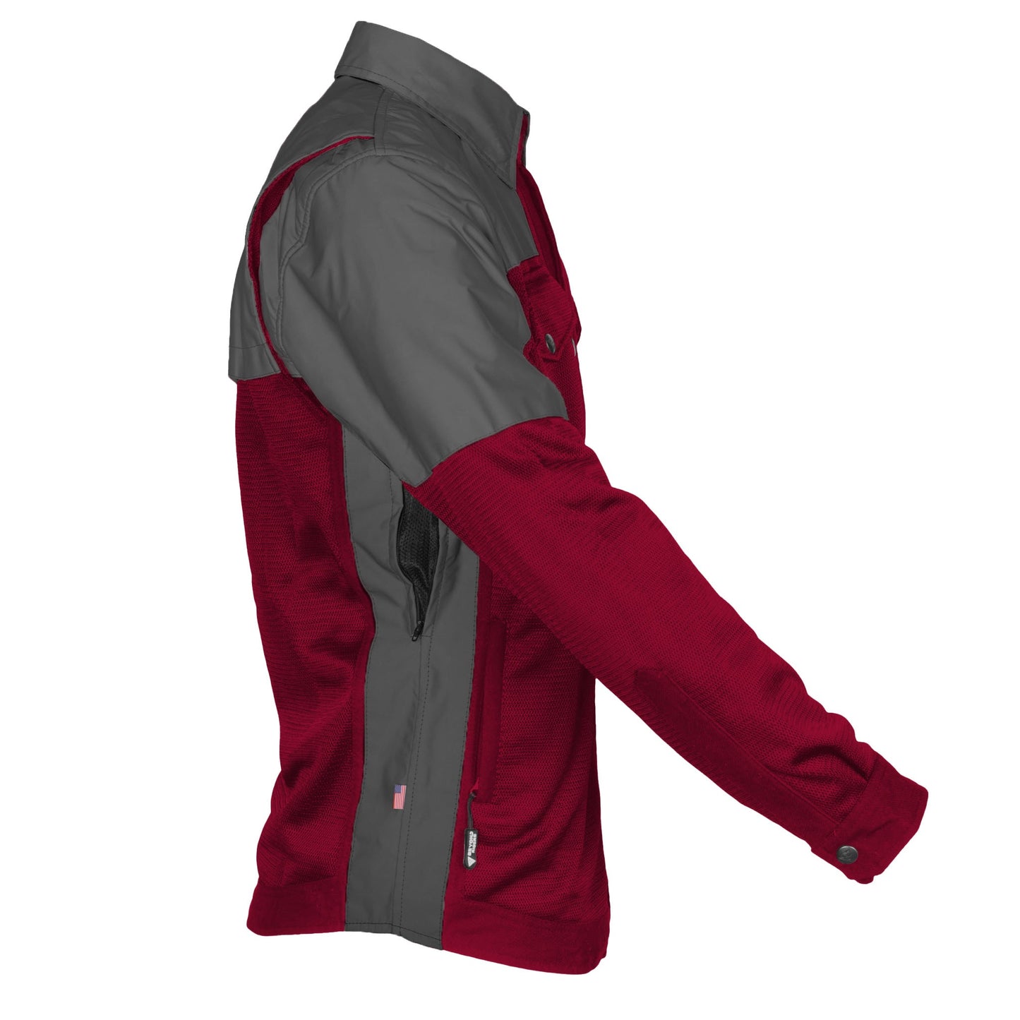 Summer Mesh Reflective Shirt Red Maroon Nebula