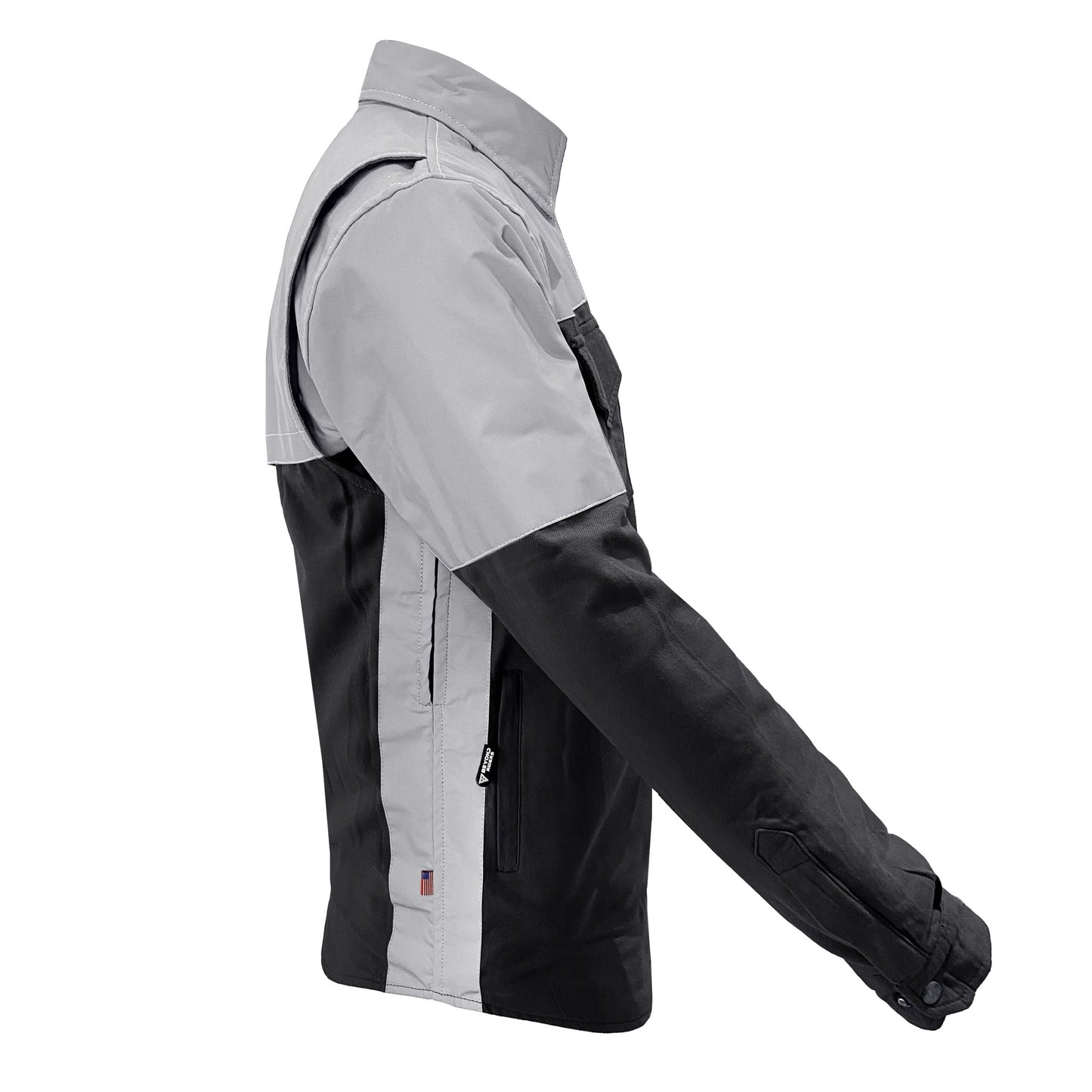 Flannel Reflective Shirt "Alloy Eclipse" - Black and Silver