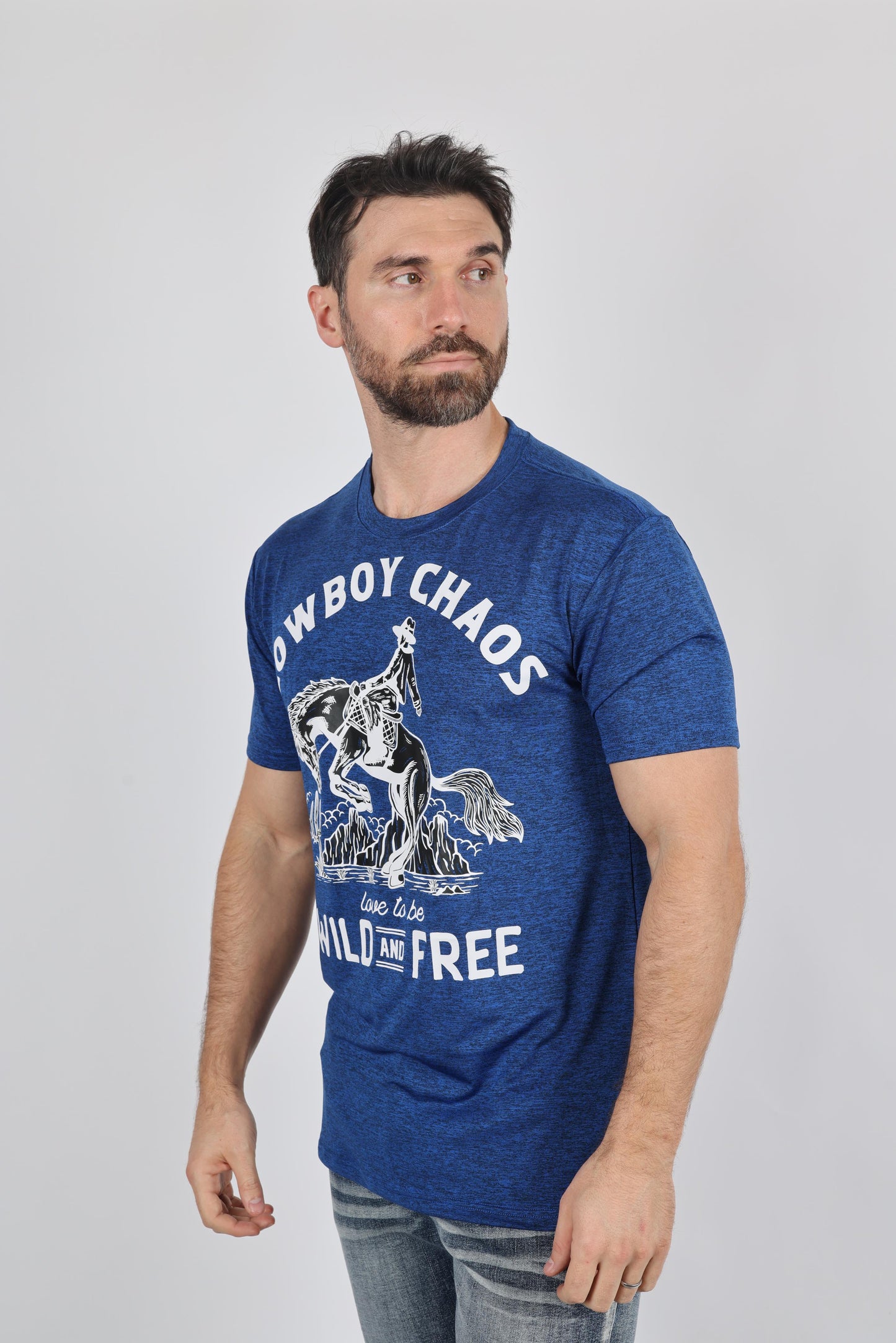 Mens Performance Fabric Modern Fit Stretch Rodeo T-Shirt