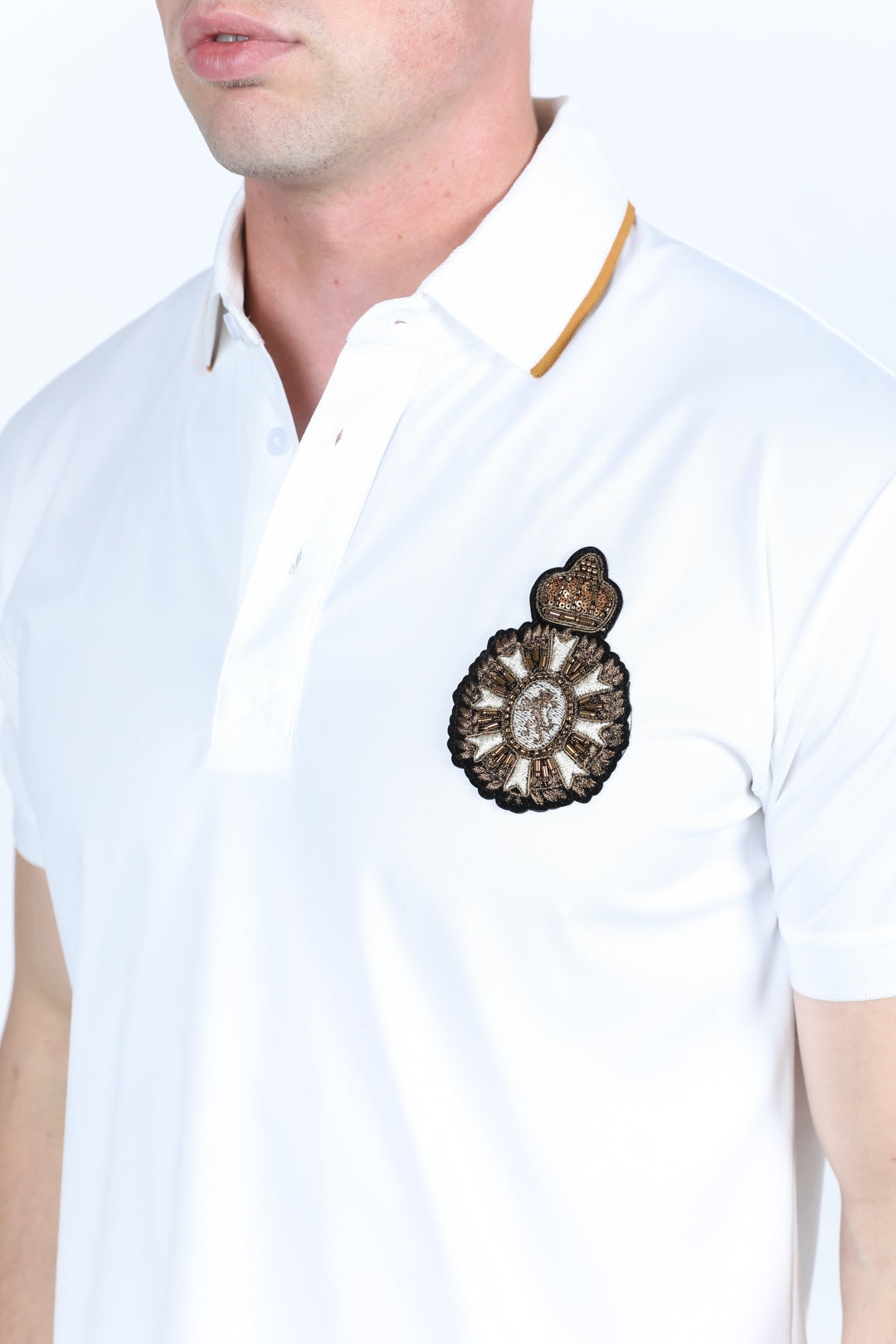 Mens Modern Fit Stretch Fashion Polo