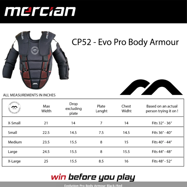 Mercian Evolution Pro Body Armor Black/Red