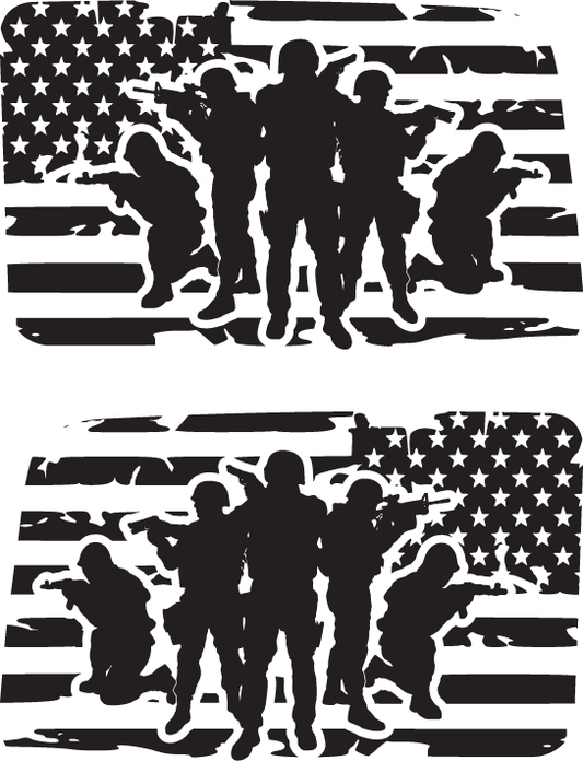 Defend the Flag Rear Window Jeep Graphic