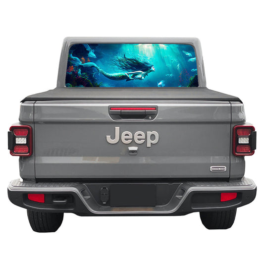 Mermaid Dive Rear Window Decal