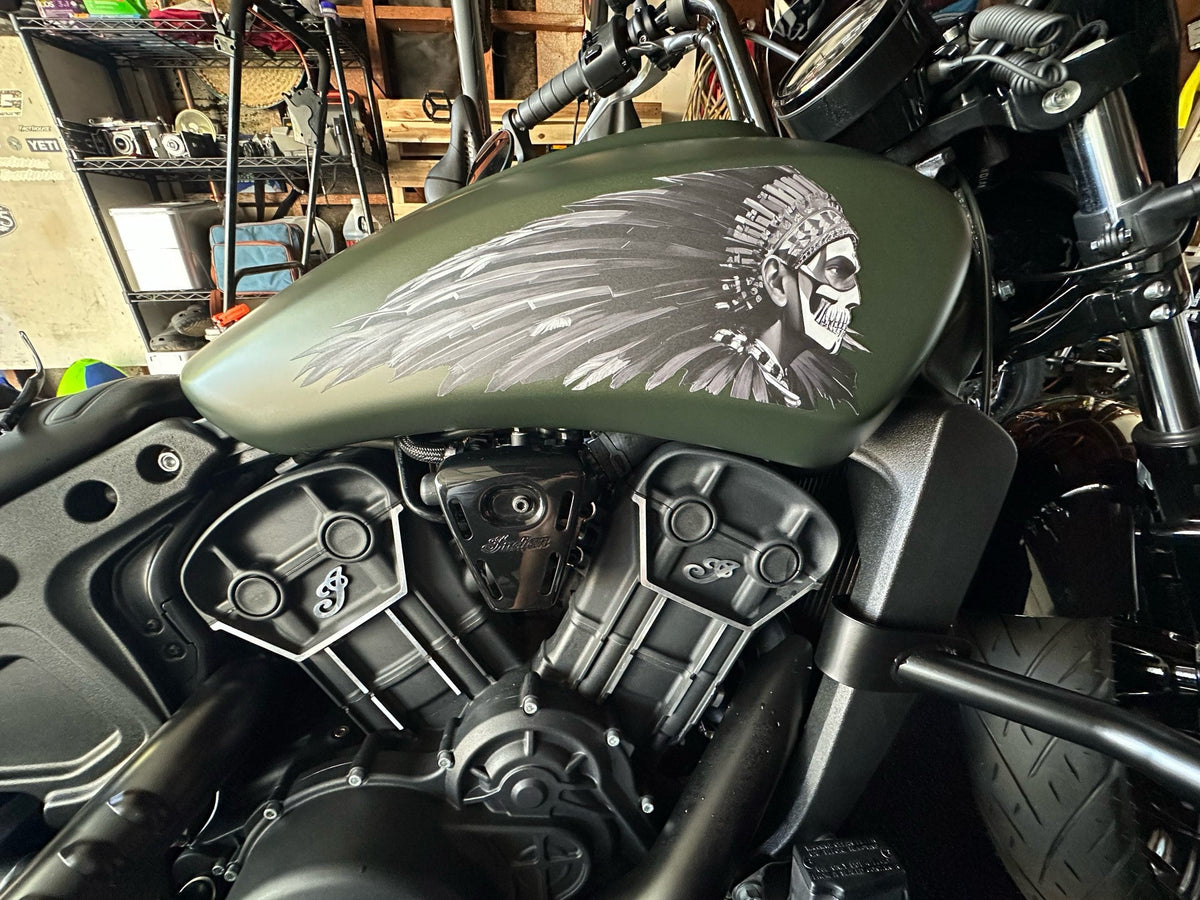 MesoChief 2-2023 - Indian Scout Tank Decal-B&W