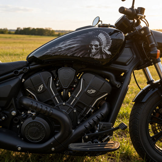 MesoSkull Warbonnet 2023 - Universal Tank Decal-BW