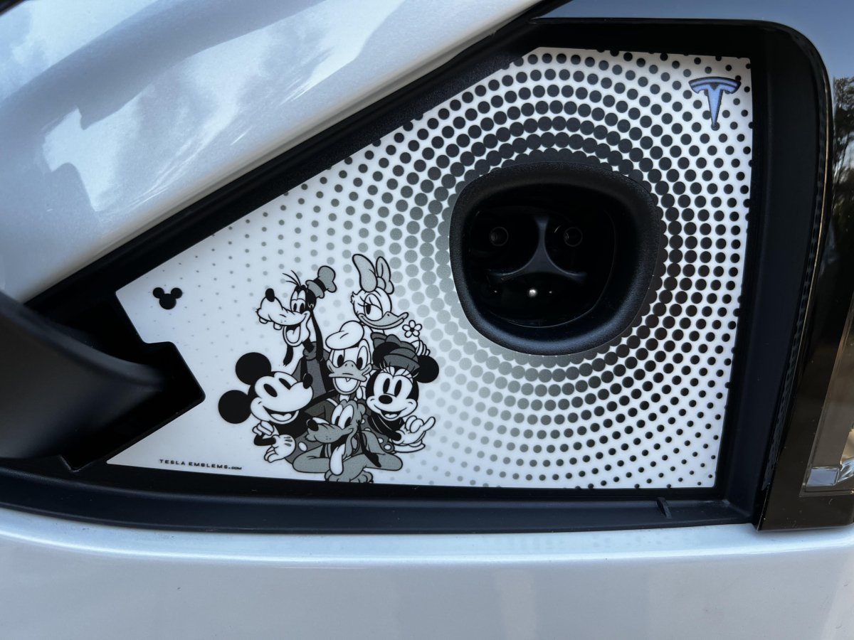 Retro Mickey & Friends Tesla Charge Port Wrap | Model X