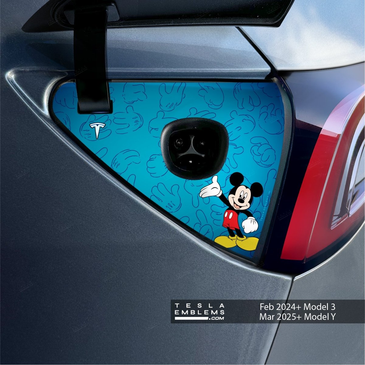 Mickey Mouse Hands Tesla Charge Port Wrap | Model Y