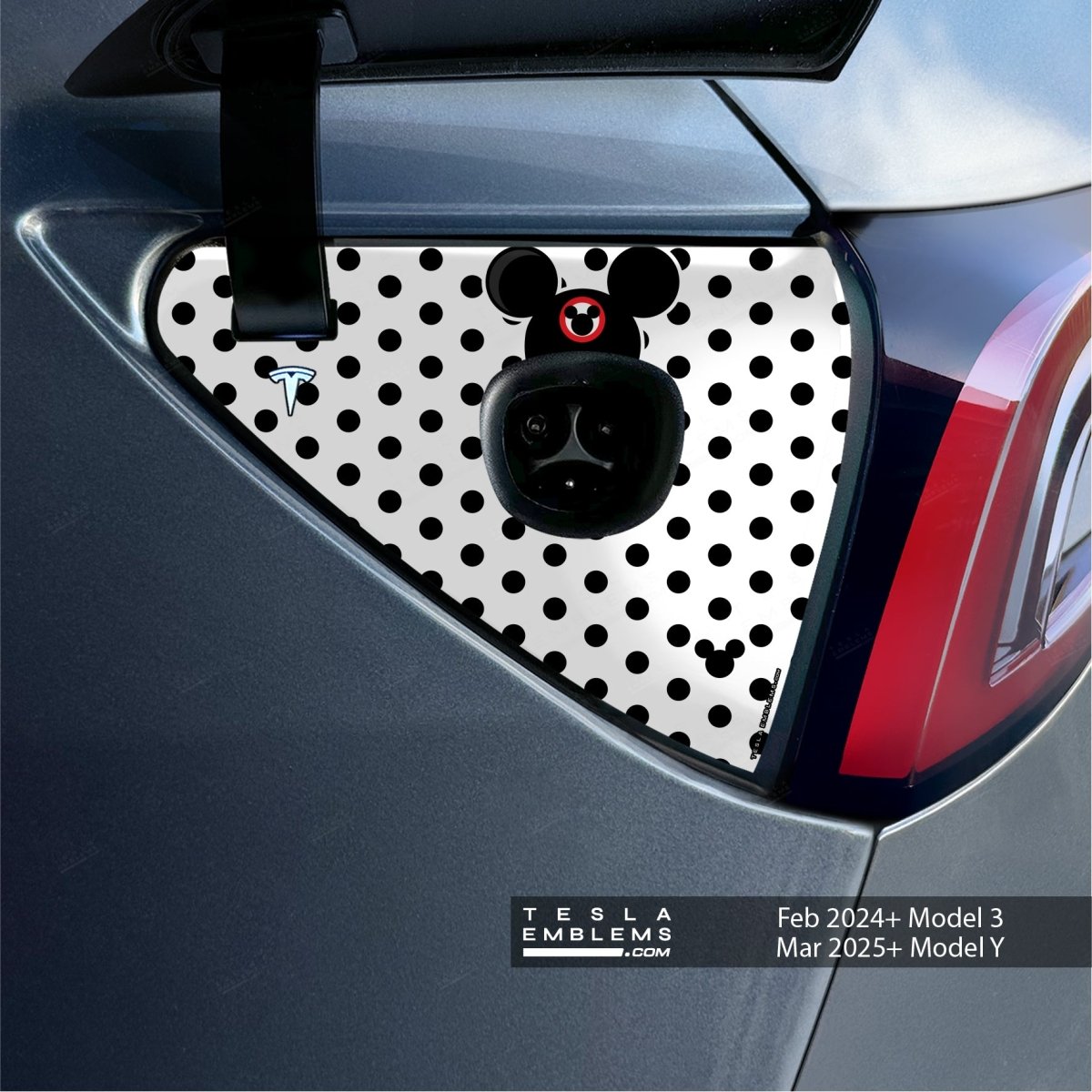 Mouse Ears Tesla Charge Port Wrap | Model Y