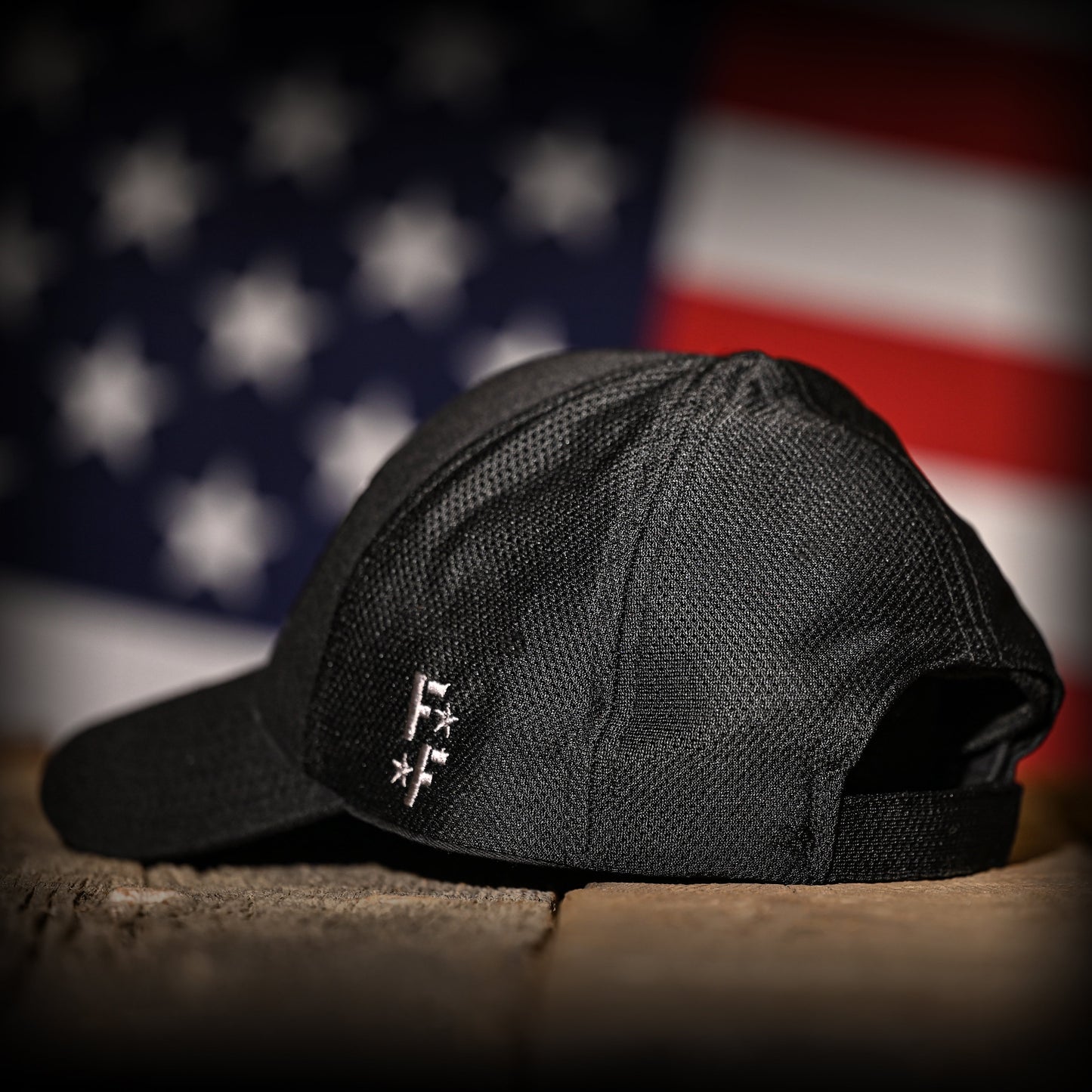 Midnight Black American Flag Ball Cap