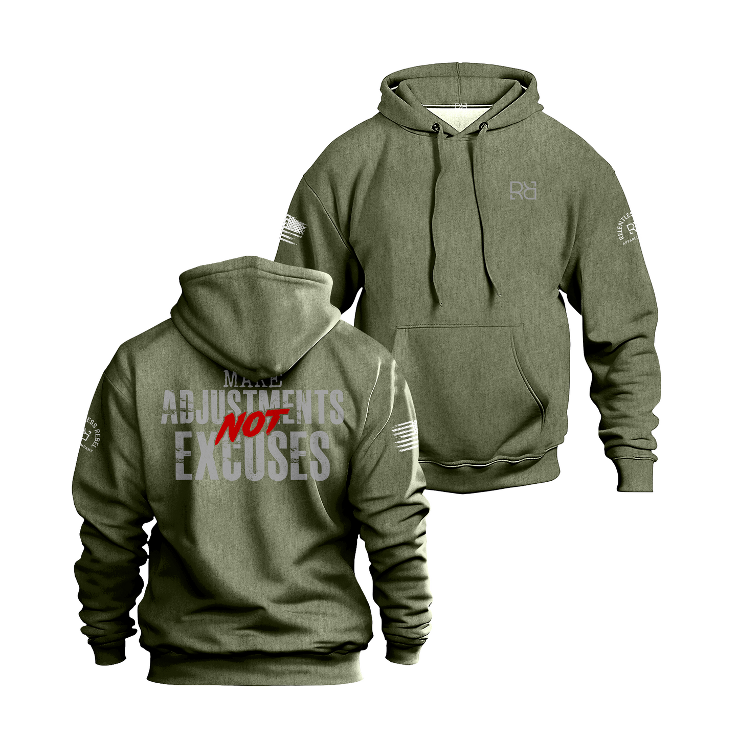 Make Adjustments Not Excuses | 3 | Men's Hoodie
