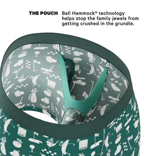The Mulligan | Green Golf Ball Hammock® Pouch Underwear With Fly