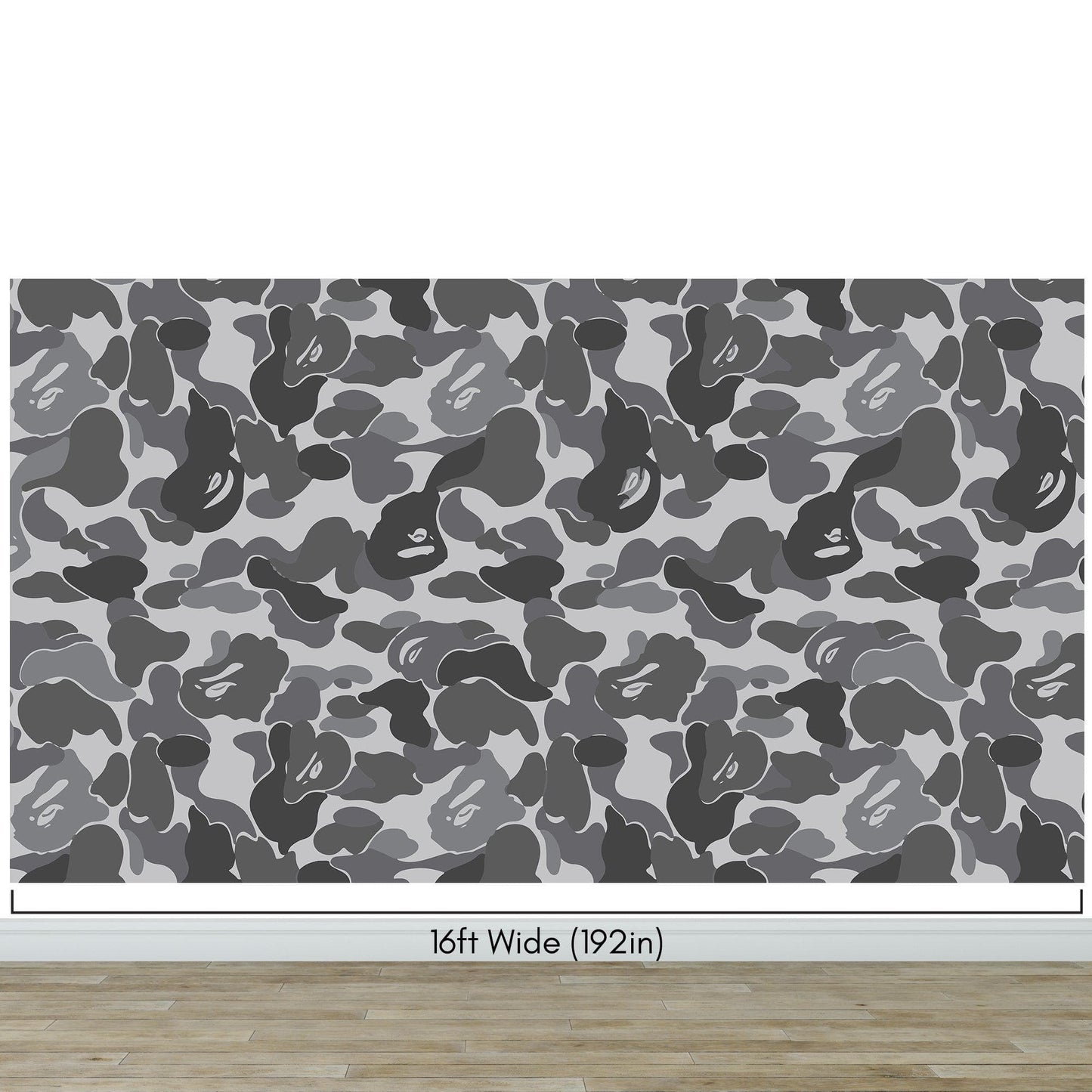 Bape Camo Wallpaper Mural. Grey Camo Streetwear Hype Beast Aesthetics. #6901