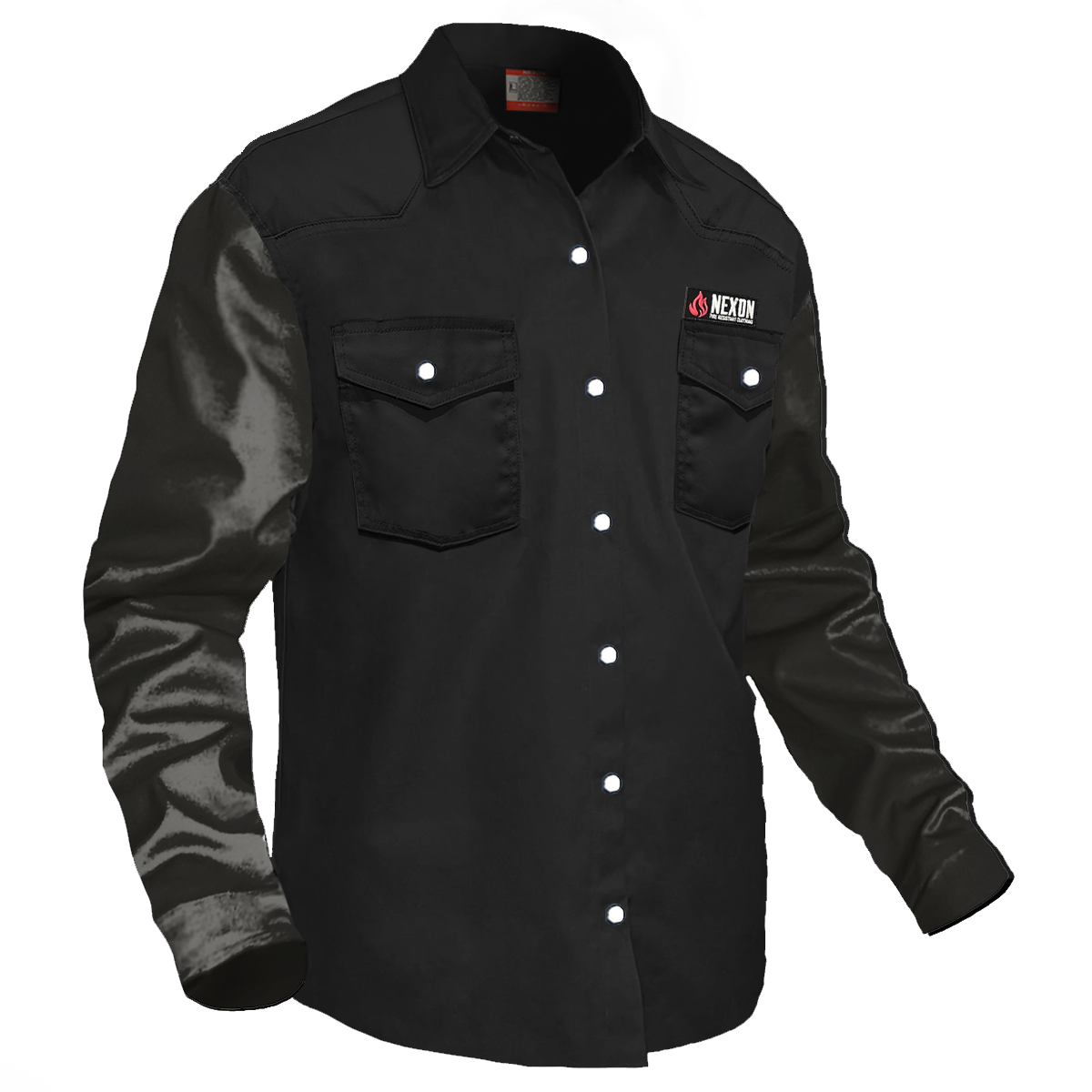 The Johnny Cash Edition Hybrid Leather Sleeves Nexon FR Pearl Snaps Shirt