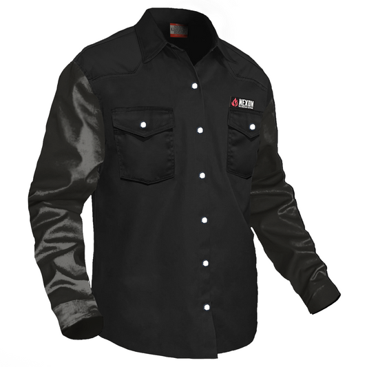 The Johnny Cash Edition Hybrid Leather Sleeves Nexon FR Pearl Snaps Shirt