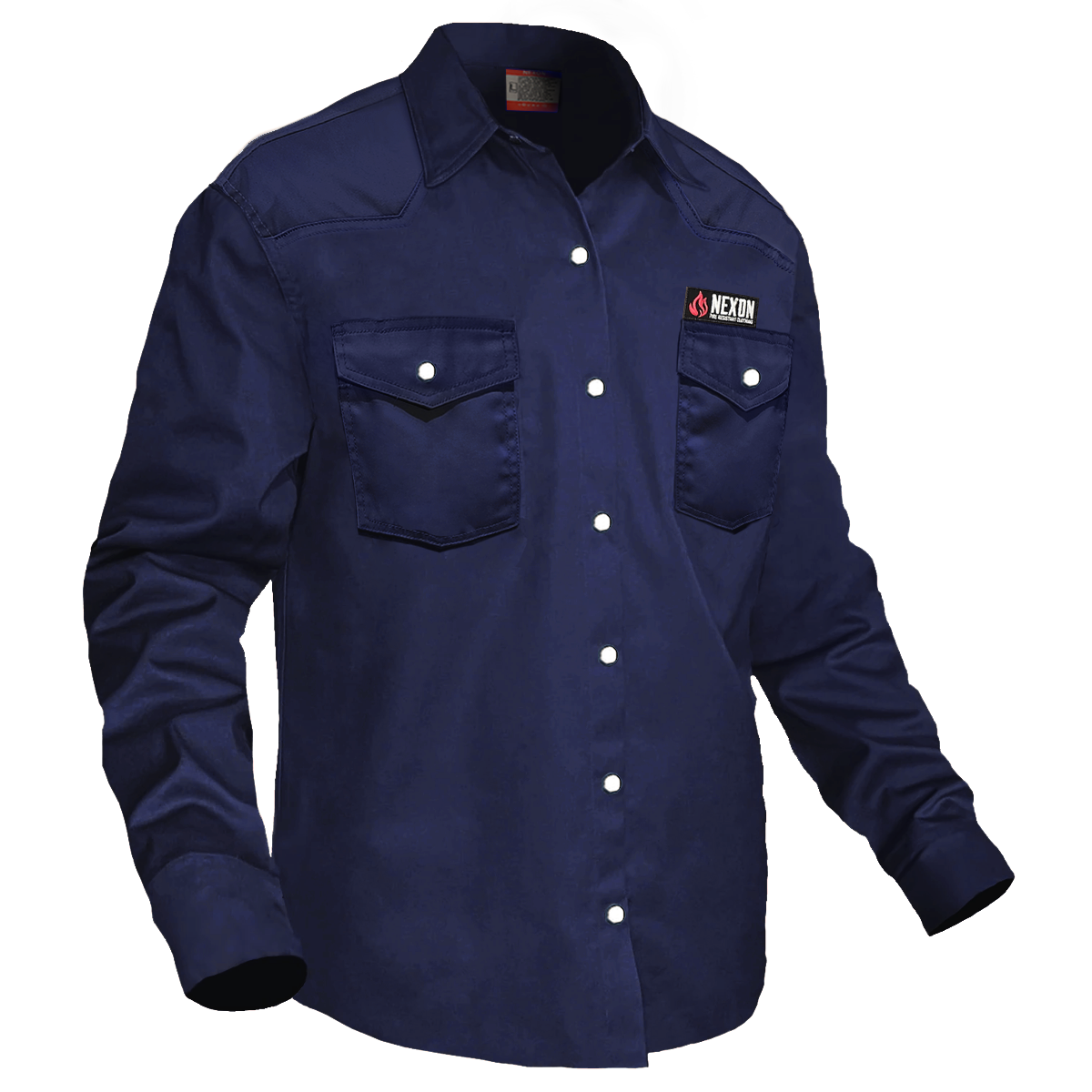 Nexon FR Shirt Navy Blue With Pearl Snap Buttons