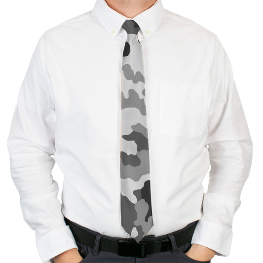 Buckle-Down Necktie - Camo White