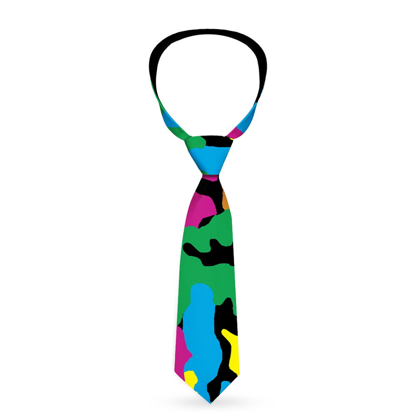 Buckle-Down Necktie - Camo Multi Neon