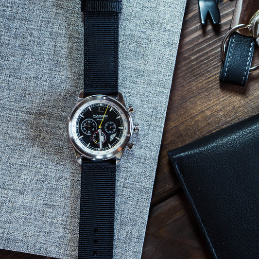 Black Two Piece NATO® style Watch Band