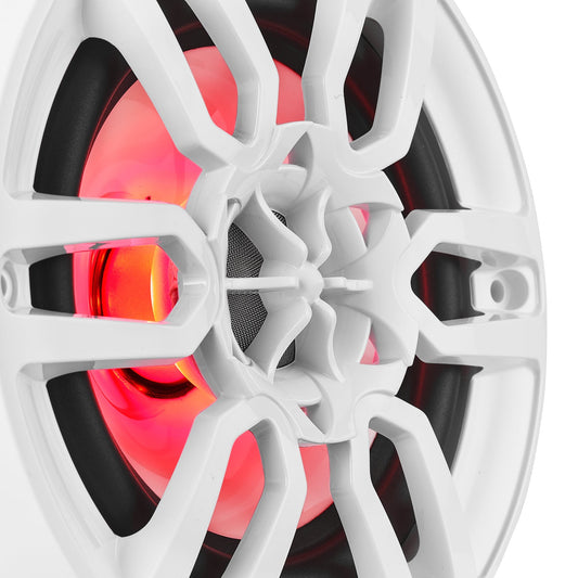 NXL 6.5" 2-Way Coaxial Marine Speaker with LED RGB Lights | 100W RMS 4-Ohm