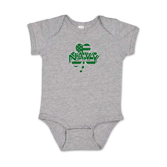 Navy Shamrock Infant Romper
