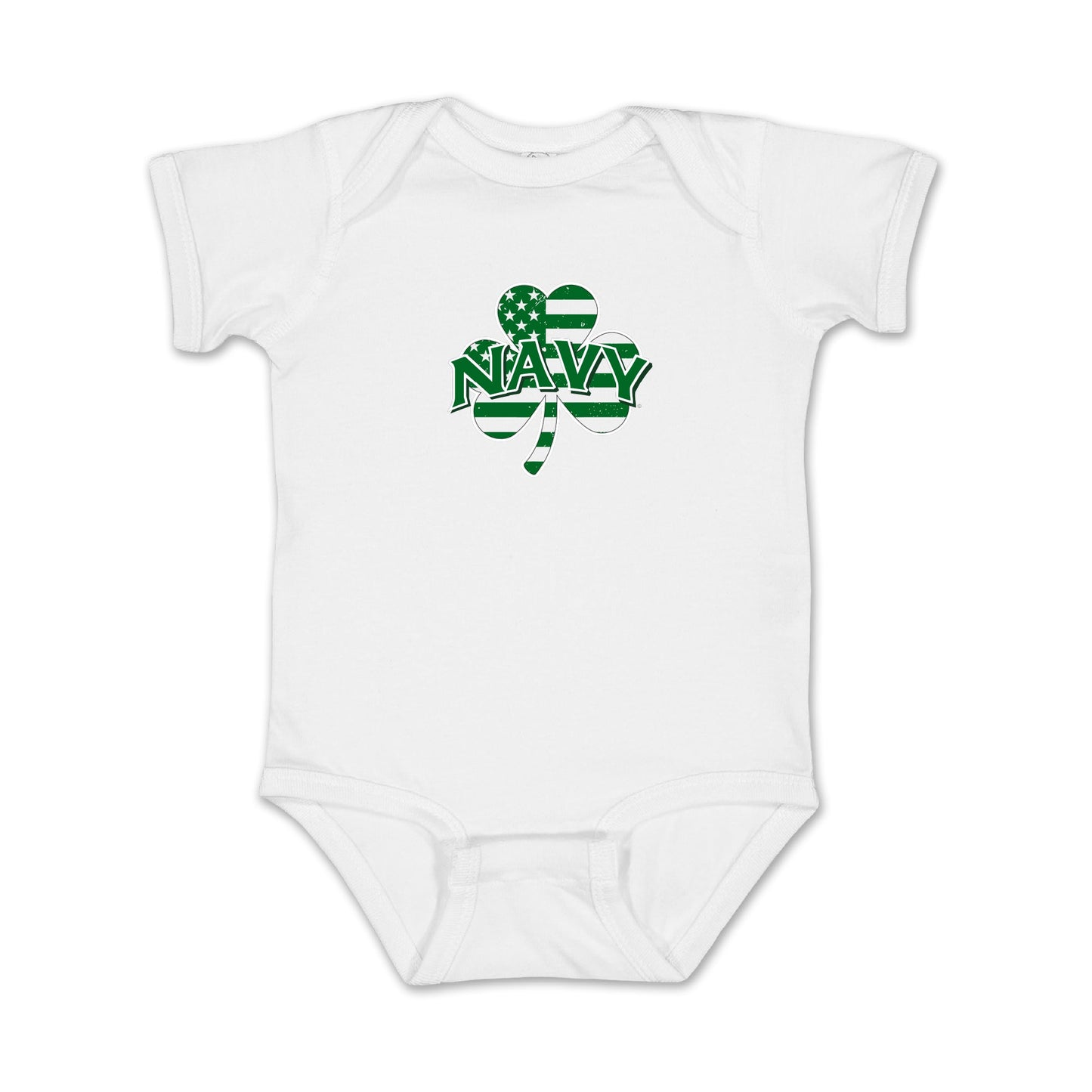 Navy Shamrock Infant Romper