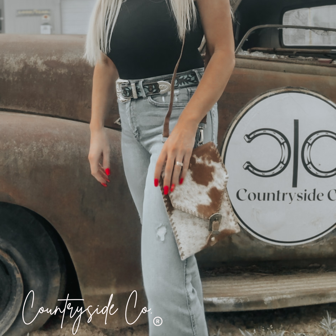 Rustler Cowhide Buckle Purse by Countryside Co.