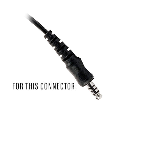 Tactical Radio Connector Cable & Push To Talk Adapter for Headset: US/Civilian Wiring, Select ComTac III Models and Select Helicopter Headsets - Motorola: XTS Series, HT/JT1000, MT/MTS2000, MTX838/900/8000/9000, PR1500 & More
